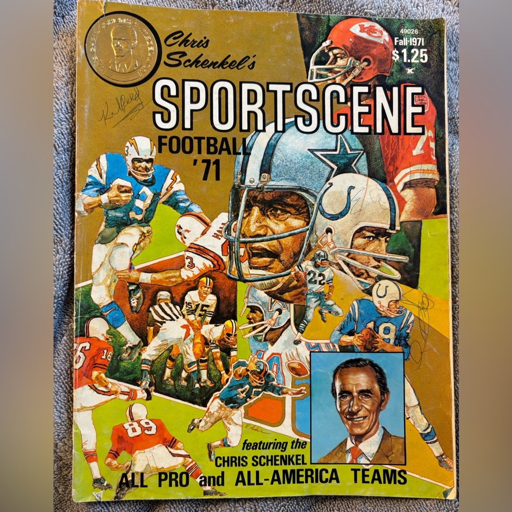 Chris Schenkel’s 1971 NFL Sportscene Football Collectible Magazine